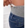 imageFloerns Womens Maternity Ripped Roll Hem Jeans Pregnant Denim ShortsMedium Blue
