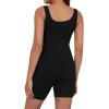 imageFloerns Womens Maternity Scoop Neck Sleeveless Tank Bodycon Romper Short Yoga JumpsuitBlack
