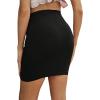 imageFloerns Womens Solid Maternity High Waist Ruched Bodycon Mini SkirtBlack