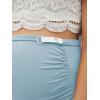 imageFloerns Womens Solid Maternity High Waist Ruched Bodycon Mini SkirtBlue