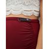 imageFloerns Womens Solid Maternity High Waist Ruched Bodycon Mini SkirtBurgundy