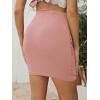 imageFloerns Womens Solid Maternity High Waist Ruched Bodycon Mini SkirtPink