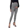 imageFloerns Womens Houndstooth Print Leggings Pregnancy Elastic Waist Skinny PantsBlack and White