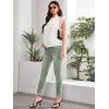 imageFloerns Womens Maternity High Waist Ripped Hem Denim Jeans Pants with PocketArmy Green
