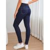 imageFloerns Womens Maternity High Waist Ripped Hem Denim Jeans Pants with PocketDark Wash