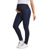 imageFloerns Womens Maternity High Waist Ripped Hem Denim Jeans Pants with PocketDark Wash