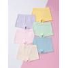 imageFloerns Girls 6 Pcs Solid Bow Front Boxer Brief Colorblock Underwear PantiesYellow Multi