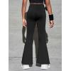 imageFloerns Girls High Waisted Flare Pants Ruched Front Bell Bottom LeggingsBlack