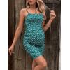 imageFloerns Womens Maternity Floral Print Tie Shoulder Stretch Cami Slip DressGreen Floral