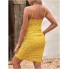 imageFloerns Womens Maternity Floral Print Tie Shoulder Stretch Cami Slip DressYellow