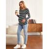 imageFloerns Womens Maternity Striped Print Long Sleeve Rib Knit Casual Tee ShirtBlack and White