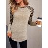 imageFloerns Womens Maternity Striped Print Long Sleeve Rib Knit Casual Tee ShirtBrown N
