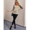 imageFloerns Womens Maternity Striped Print Long Sleeve Rib Knit Casual Tee ShirtBrown N