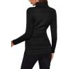 imageFloerns Womens Maternity Tops Mock Neck Long Sleeve Ribbed Knit Tee ShirtBlack Dull