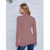 imageFloerns Womens Maternity Tops Mock Neck Long Sleeve Ribbed Knit Tee ShirtRose Red
