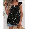 imageFloerns Womens Striped Print Boat Neck Tie Back Sleeveless Maternity Peplum Blouse TopsBlack Daisy Floral