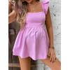 imageFloerns Womens Striped Print Boat Neck Tie Back Sleeveless Maternity Peplum Blouse TopsPurple Solid