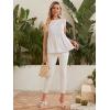 imageFloerns Womens Striped Print Boat Neck Tie Back Sleeveless Maternity Peplum Blouse TopsWhite