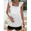 imageFloerns Womens Striped Print Boat Neck Tie Back Sleeveless Maternity Peplum Blouse TopsWhite Ivory
