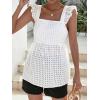 imageFloerns Womens Striped Print Boat Neck Tie Back Sleeveless Maternity Peplum Blouse TopsWhite Ivory
