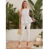 imageFloerns Womens Striped Print Boat Neck Tie Back Sleeveless Maternity Peplum Blouse TopsWhite Multi