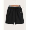imageFloerns Boys 2 Pcs Boho Paisley Print Drawstring Waist Summer Beach Shorts with PocketsBlack and Grey
