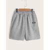imageFloerns Boys 2 Pcs Boho Paisley Print Drawstring Waist Summer Beach Shorts with PocketsBlack and Grey