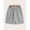 imageFloerns Boys 2 Pcs Boho Paisley Print Drawstring Waist Summer Beach Shorts with PocketsBlack and Grey