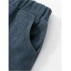 imageFloerns Boys Casual Elastic Waist Tapered Trousers Long Corduroy PantsBlue