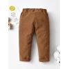 imageFloerns Boys Casual Elastic Waist Tapered Trousers Long Corduroy PantsBrown