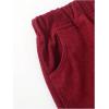imageFloerns Boys Casual Elastic Waist Tapered Trousers Long Corduroy PantsBurgundy