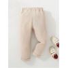 imageFloerns Boys Casual Elastic Waist Tapered Trousers Long Corduroy PantsKhaki