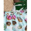 imageFloerns Boys Patchwork Drawstring Waist Printed Summer Boho Track ShortsBlue Donuts