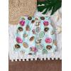imageFloerns Boys Patchwork Drawstring Waist Printed Summer Boho Track ShortsBlue Donuts