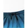 imageFloerns Boys Patchwork Drawstring Waist Printed Summer Boho Track ShortsBlue Ombre