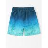 imageFloerns Boys Patchwork Drawstring Waist Printed Summer Boho Track ShortsBlue Ombre