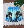 imageFloerns Boys Patchwork Drawstring Waist Printed Summer Boho Track ShortsBlue Tree