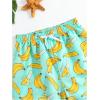imageFloerns Boys Patchwork Drawstring Waist Printed Summer Boho Track ShortsGreen Banana