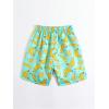 imageFloerns Boys Patchwork Drawstring Waist Printed Summer Boho Track ShortsGreen Banana