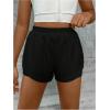 imageFloerns Girls 2 in 1 Workout Running Athletic Tennis Butterfly Flowy ShortsBlack