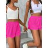 imageFloerns Girls 2 in 1 Workout Running Athletic Tennis Butterfly Flowy ShortsHot Pink