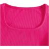 imageFloerns Girls Casual Short Sleeve Scoop Neck Tee Shirt Bodysuit JumpsuitHot Pink