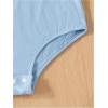 imageFloerns Girls Casual Short Sleeve Scoop Neck Tee Shirt Bodysuit JumpsuitLight Blue