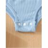 imageFloerns Girls Casual Short Sleeve Scoop Neck Tee Shirt Bodysuit JumpsuitLight Blue