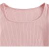 imageFloerns Girls Casual Short Sleeve Scoop Neck Tee Shirt Bodysuit JumpsuitPink