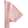 imageFloerns Girls Casual Short Sleeve Scoop Neck Tee Shirt Bodysuit JumpsuitPink