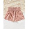 imageFloerns Girls Elastic Waist Wide Leg Loose Fit Floral Print Paperbag ShortsDusty Pink