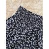 imageFloerns Girls Elastic Waist Wide Leg Loose Fit Floral Print Paperbag ShortsNavy Blue