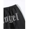 imageFloerns Girls Graphic Print Elastic Waist Sweatpants Casual Athletic Jogger Pants SweatpantsBlack Graphic