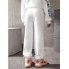 imageFloerns Girls Graphic Print Elastic Waist Sweatpants Casual Athletic Jogger Pants SweatpantsWhite Cartoon